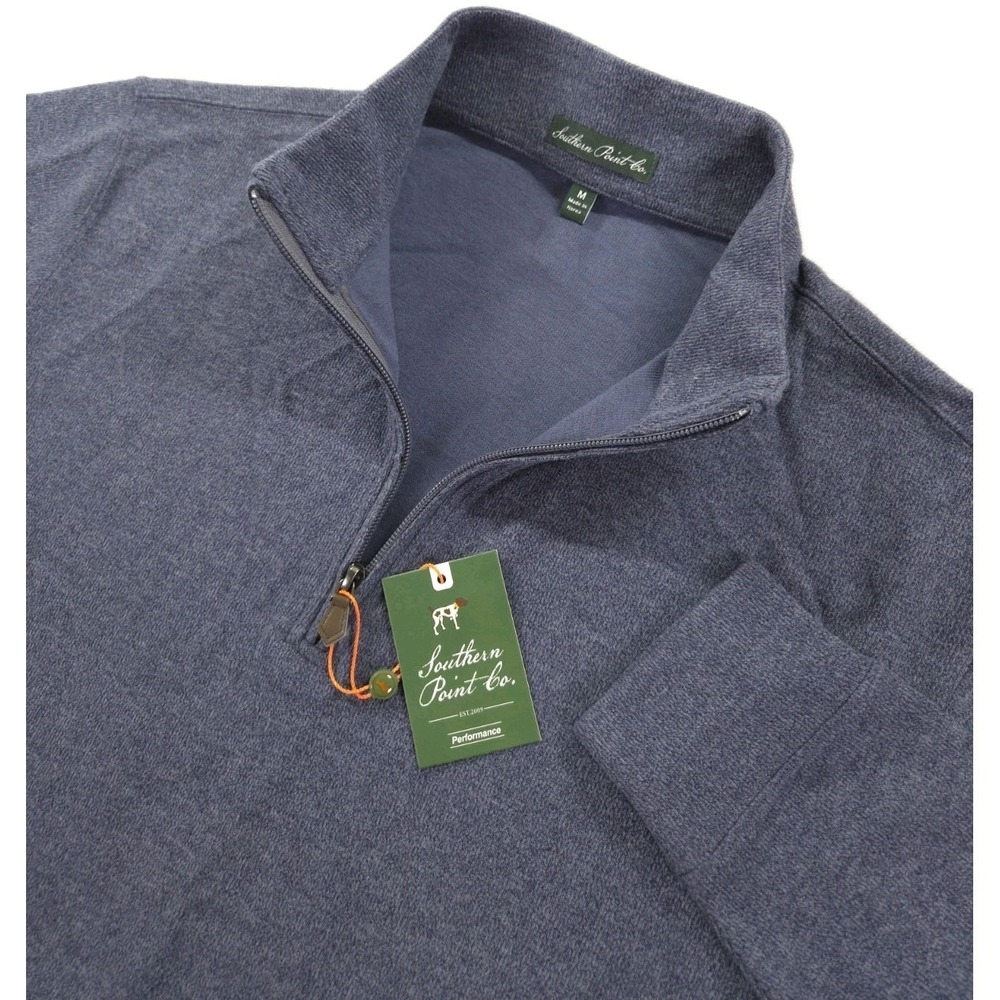 Southern‎ Point Co Sweatshirt 1/4 Zip Mens Medium Heathered Blue Golf Pullover